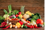 fresh organic fruits and vegetables